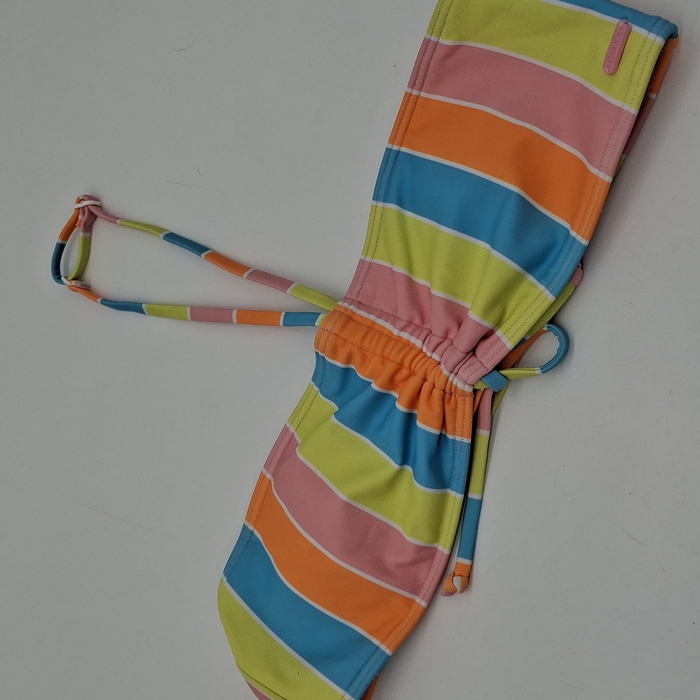 Roxy Girls Last in Paradise Stripe Bandeau Bikini Top Multicolor 16